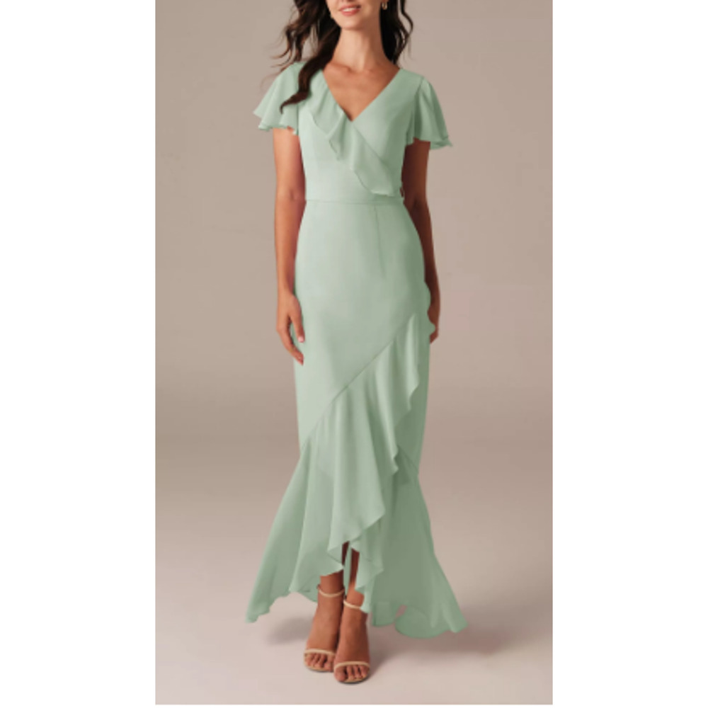 Mint Green Ruffle Maxi Dress - Brand